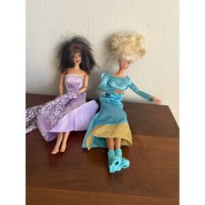 1990s Vintage Barbie Lot Of 2 1993 Brunettes & 1997 Blonde Girlhoodcore Kidcore